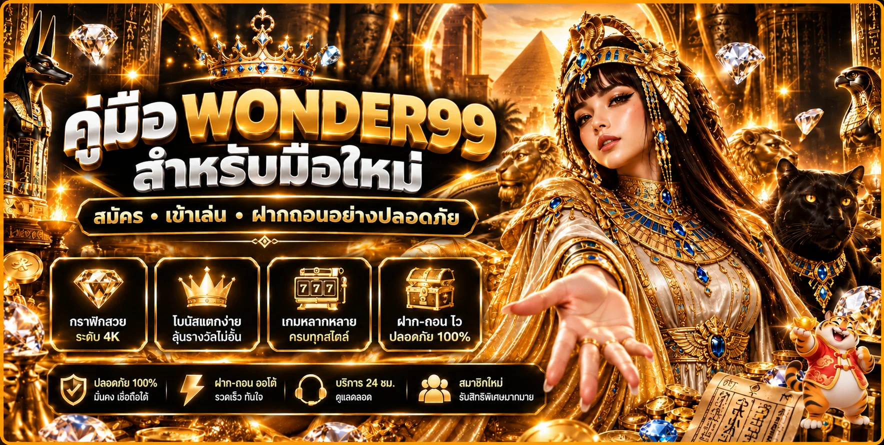 WONDER99 คู่มือสมัคร เข้าเล่น ฝากถอนสำหรับมือใหม่